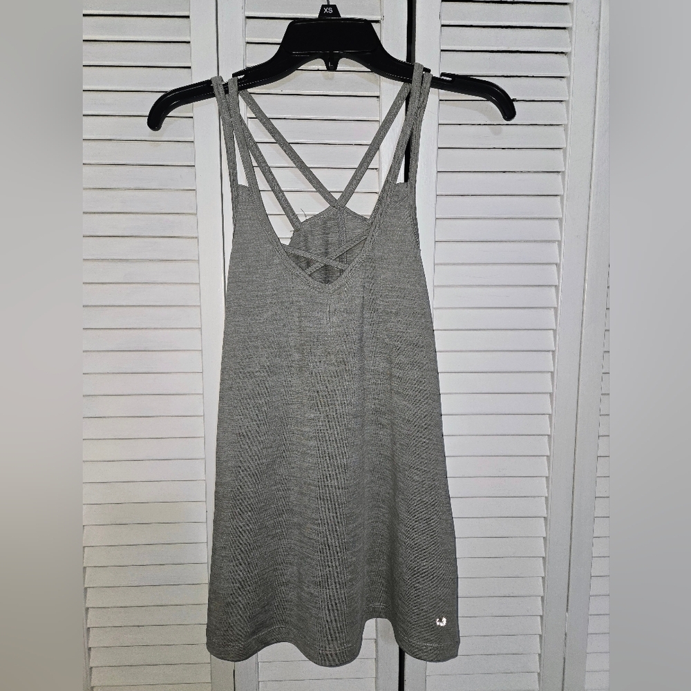 Women's S Gray Strappy Athletic Top